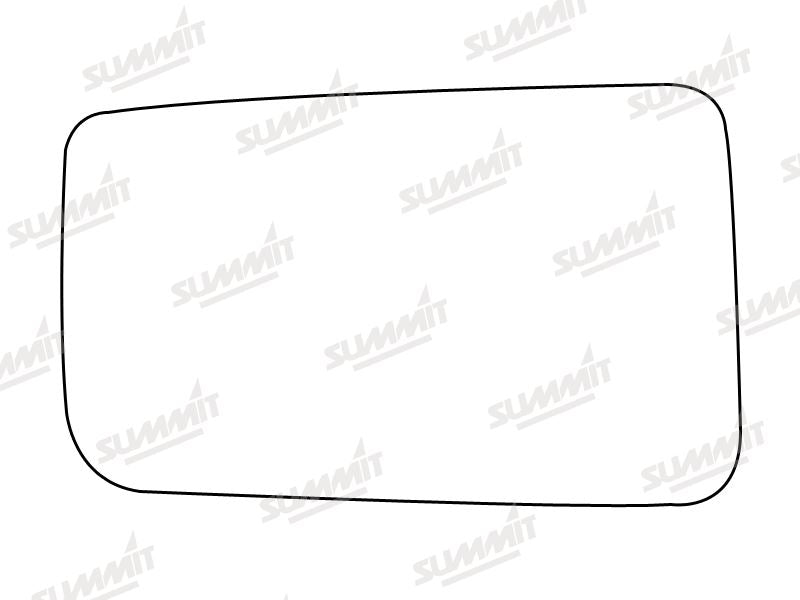 Summit Stick-On Standard Mirror Glass fits Citroen BX Peugeot 309, 405 505 LHS Summit - Bars 4 Cars