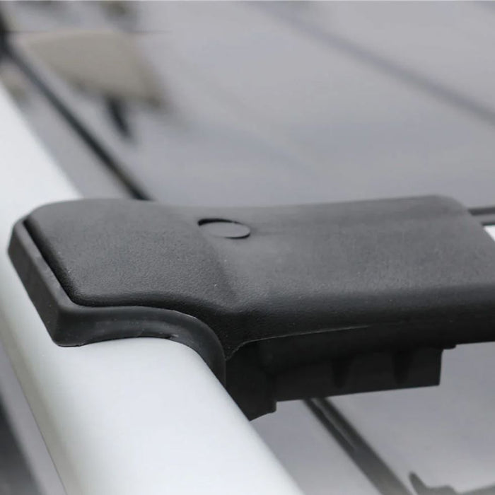 3x Roof Bars Rack Aluminium Black fits Renault Trafic 2014- X82