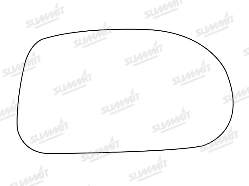 Summit Stick-On Standard Mirror Glass fits Fiat Bravo Brava 95 to 01 RHS Summit - Bars 4 Cars