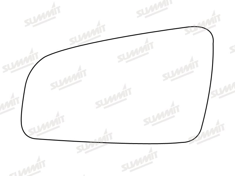Summit Stick-On Standard Mirror Glass fits Vauxhall Zafira 2 05 to 10 LHS Summit - Bars 4 Cars