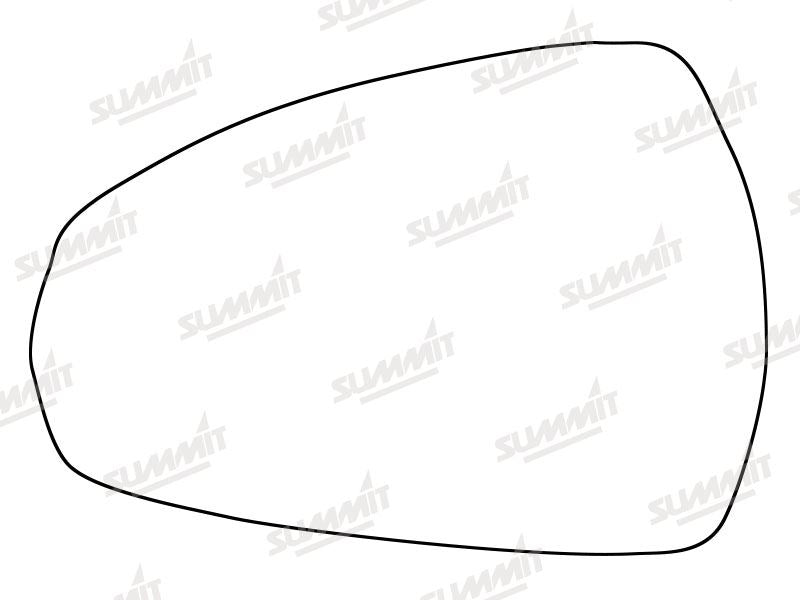 Summit Stick-On Standard Mirror Glass fits Audi A3 13 on LHS Summit - Bars 4 Cars