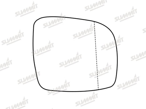 Summit Stick-On Aspheric Mirror Glass fits Chrysler Grand Voyager 07 to 17 RHS Summit - Bars 4 Cars
