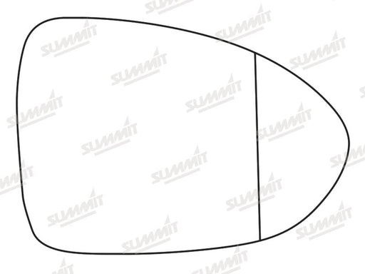 Summit Stick-On Aspheric Mirror Glass fits Kia Rio 13> RHS Summit - Bars 4 Cars