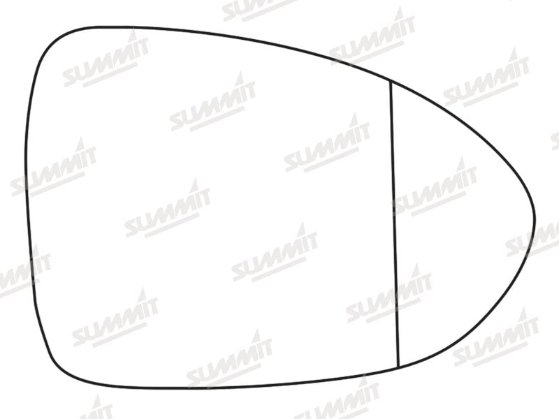 Summit Stick-On Aspheric Mirror Glass fits Kia Rio 13> RHS Summit - Bars 4 Cars