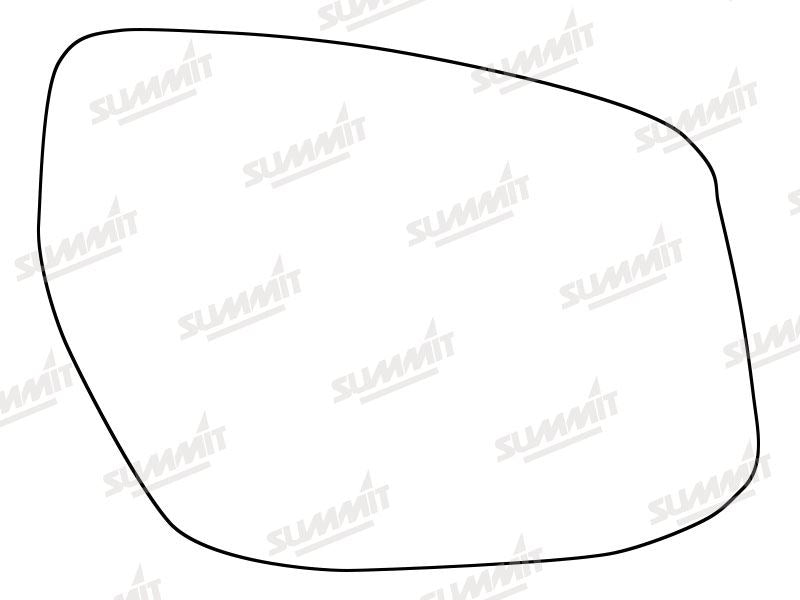 Summit Stick-On Standard Mirror Glass fits Nissan Pulsar 14 on LHS Summit - Bars 4 Cars