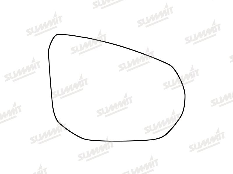 Summit Stick-On Aspheric Mirror Glass fits Audi Q2 16 on RHS Summit - Bars 4 Cars
