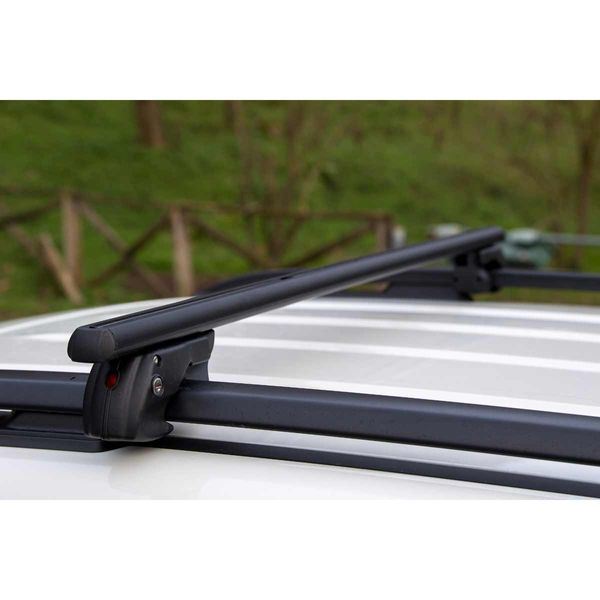 Menabo Shermon Black Raised Rail Roof Bars 1180mm (90kg Max.)