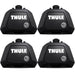 Thule Evo Foot Pack Open Raised Rails 710410 - 4 Pack Thule - Bars 4 Cars