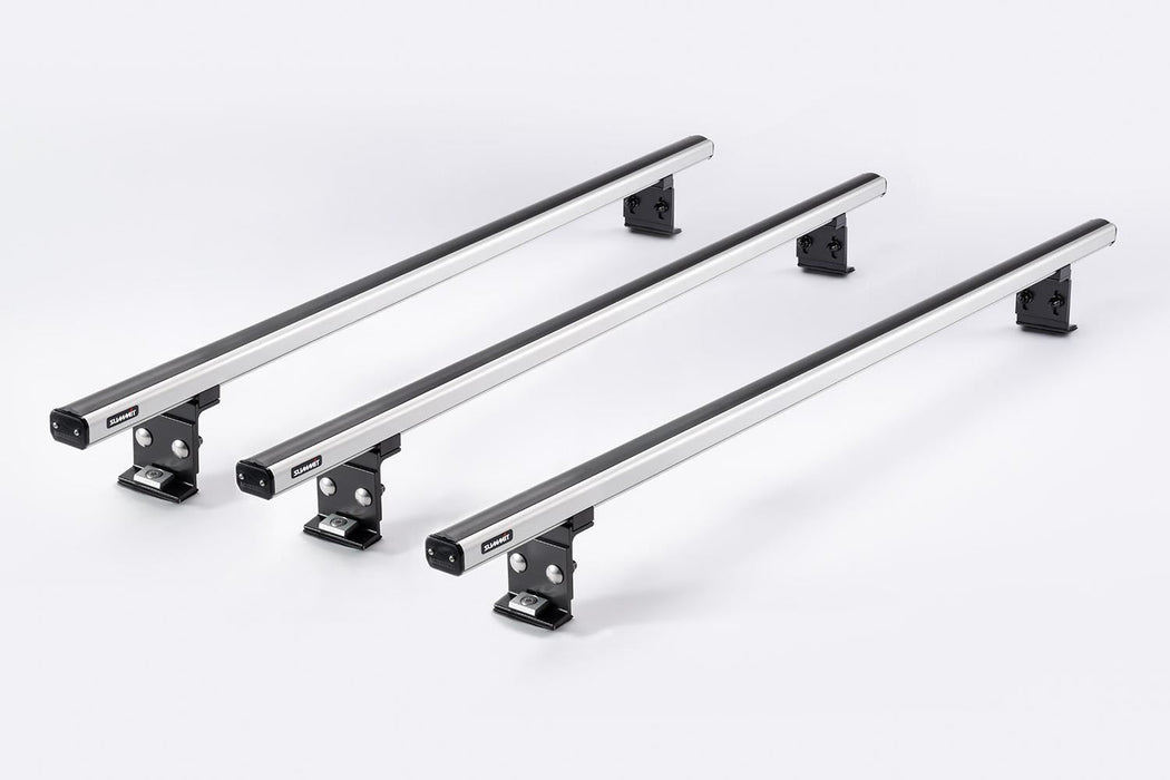 Summit 3 x Aluminium Fixed Point Roof Bars Rack 1.5m for Volkswagen T6 Summit - Bars 4 Cars