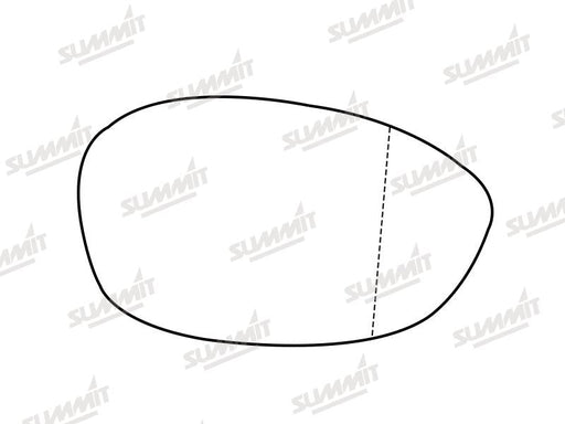Summit Stick-On Standard Mirror Glass fits Alfa Romeo Brera, 4C & 8C Spider RHS Summit - Bars 4 Cars
