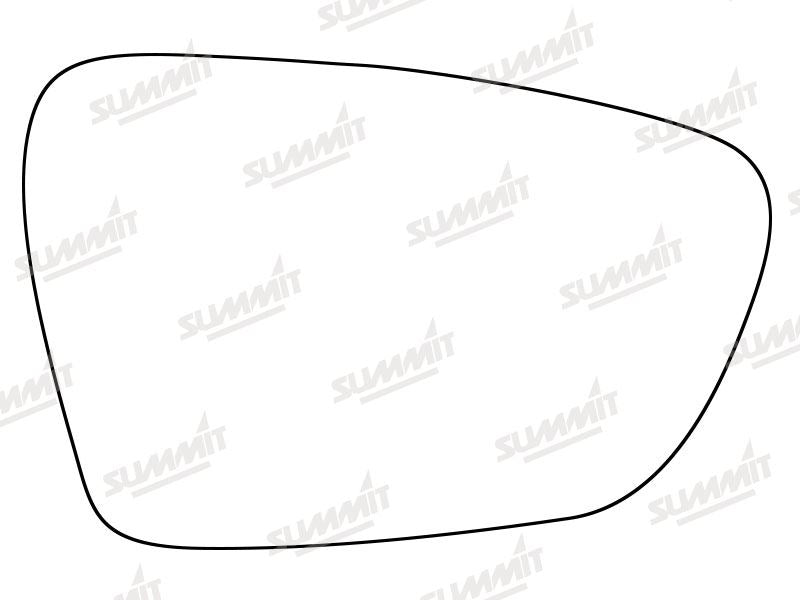Summit Stick-On Standard Mirror Glass fits Kia Ceed 12-16 on RHS Summit - Bars 4 Cars