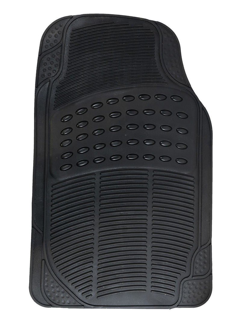 4 Pcs/Set Durable Universal Black Rubber Car Mat Set Non Slip Grip Van Mats Streetwize - Bars 4 Cars