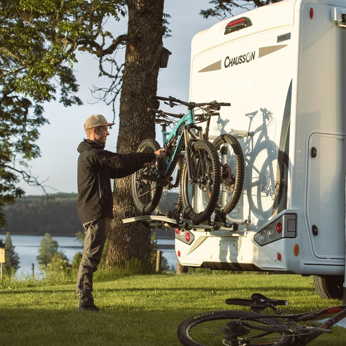 Thule Elite G2 Standard Motorhome and Caravan 2 Bicycle Bike Rack Anodised Gray Thule - Bars 4 Cars