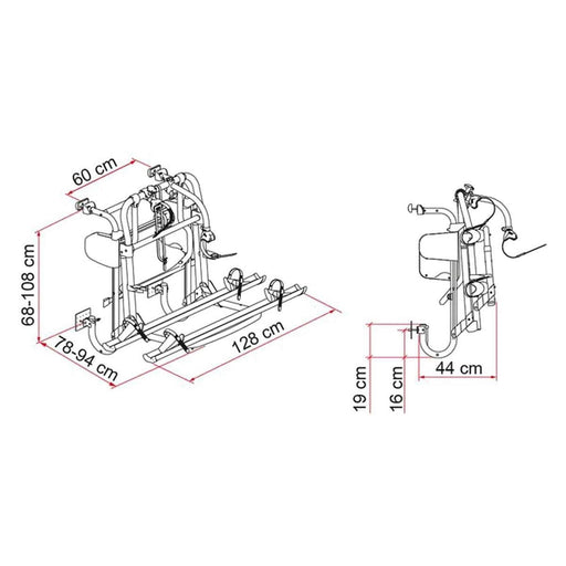 Fiamma Carry-Bike Lift 77 (02096-30) Fiamma - Bars 4 Cars