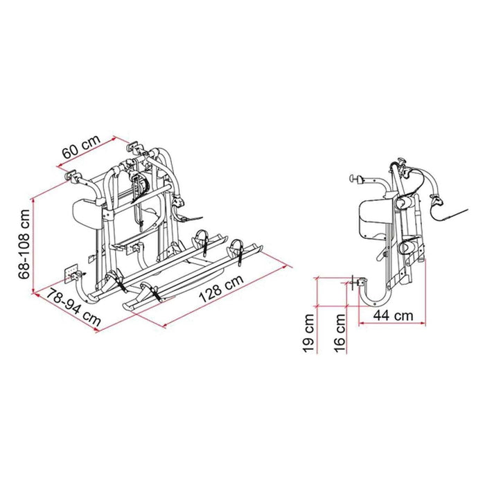 Fiamma Carry-Bike Lift 77 (02096-30) Fiamma - Bars 4 Cars