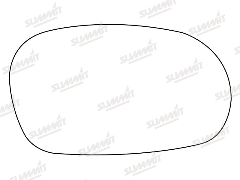 Summit Stick-On Standard Mirror Glass fits Daewoo Lanos RHS Summit - Bars 4 Cars