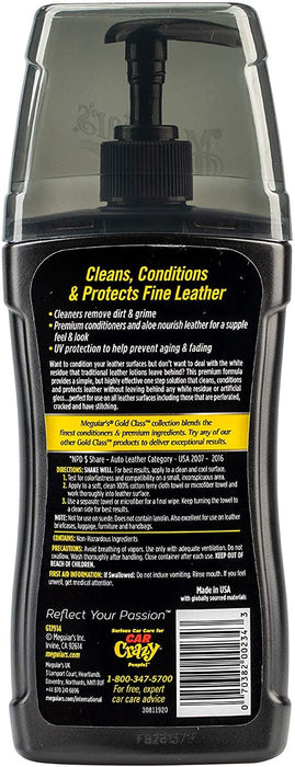 Meguiar's G17914EU Gold Class Rich Leather Cleaner and Conditioner 400ml Meguiar's - Bars 4 Cars