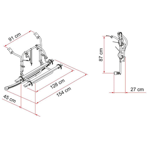 Fiamma Carry-Bike Ford Transit Custom Fiamma - Bars 4 Cars