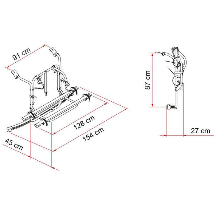 Fiamma Carry-Bike Ford Transit Custom Fiamma - Bars 4 Cars