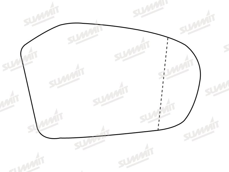 Summit Stick-On Standard Mirror Glass fits Mercedes A B Class 05 on RHS Summit - Bars 4 Cars