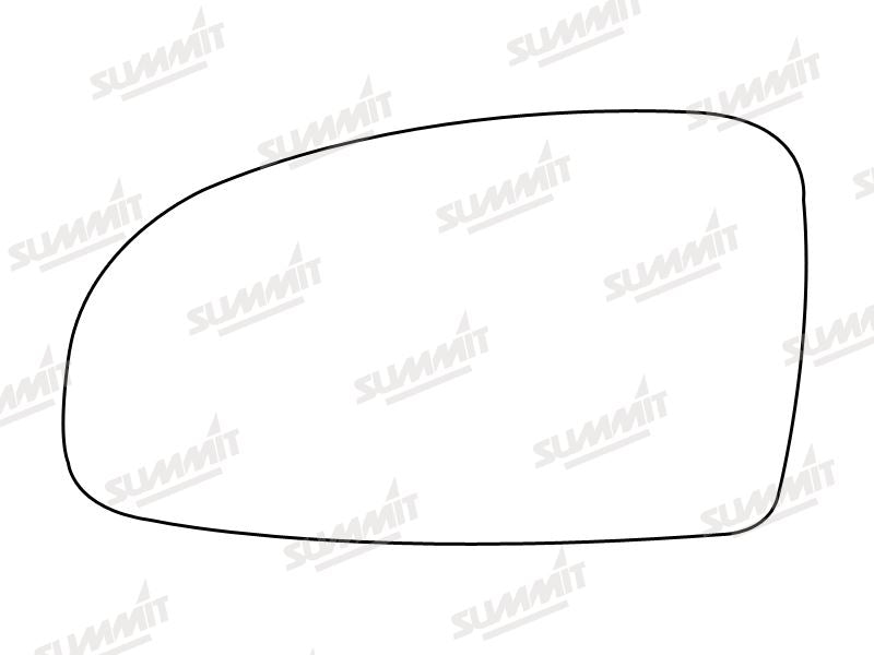 Summit Stick-On Standard Mirror Glass fits Daewoo Kalos 02 on LHS Summit - Bars 4 Cars