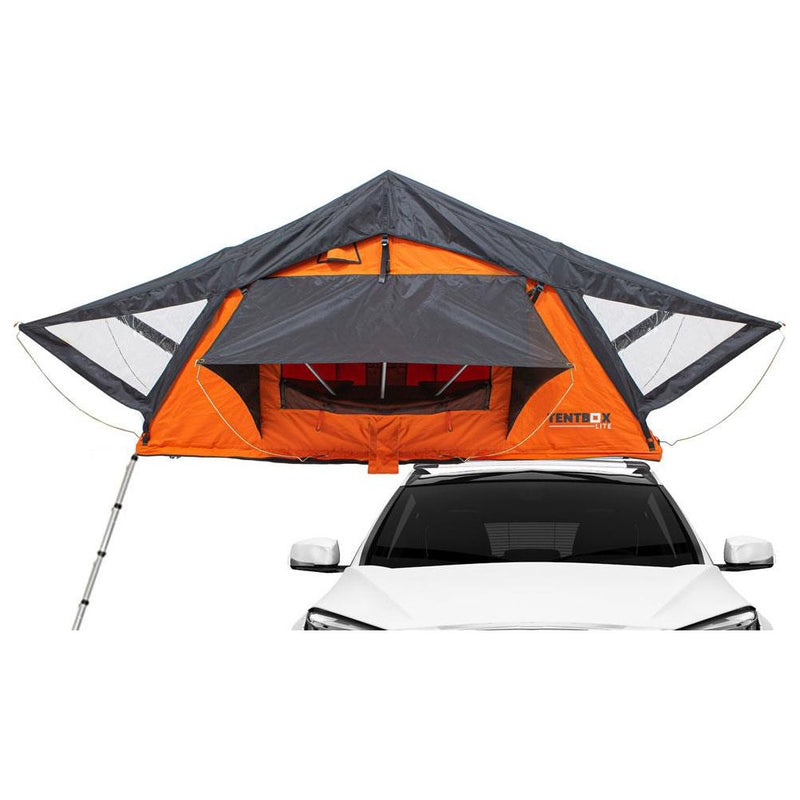 TentBox Lite (Orange Edition) 2-3 Person Roof Tent TENTBOX - Bars 4 Cars