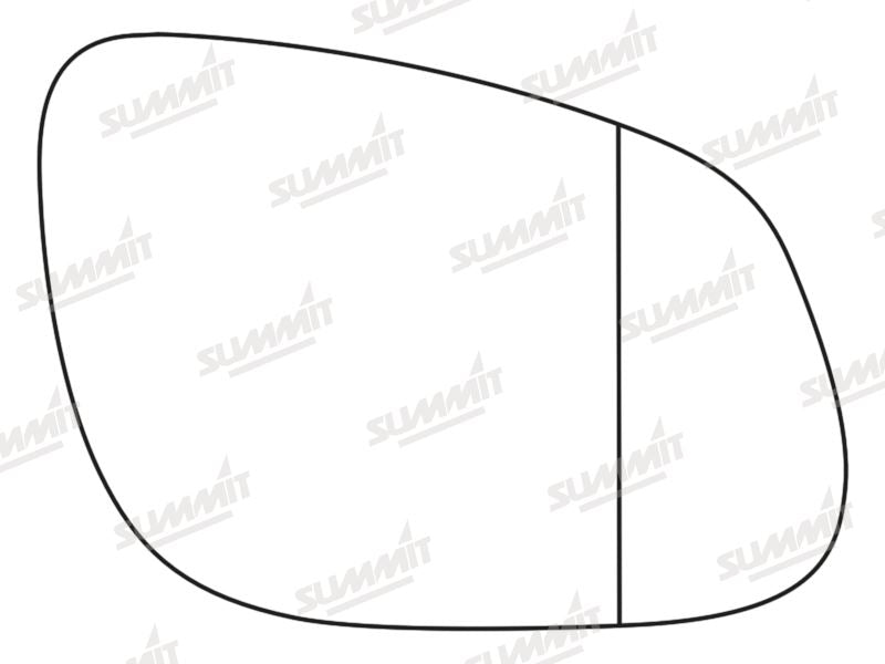 Summit Stick-On Aspheric Mirror Glass fits Kia Rio RHS Summit - Bars 4 Cars
