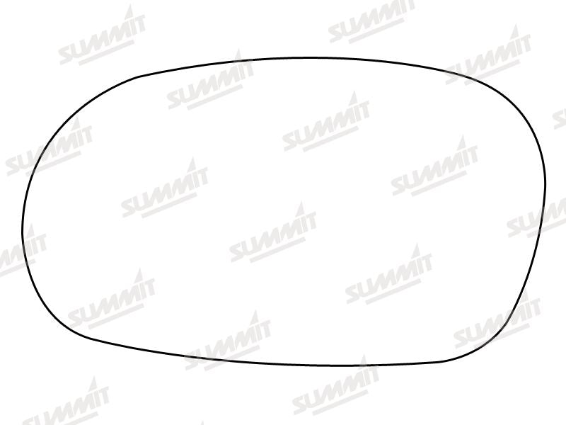 Summit Stick-On Standard Mirror Glass fits Daewoo Lanos LHS Summit - Bars 4 Cars