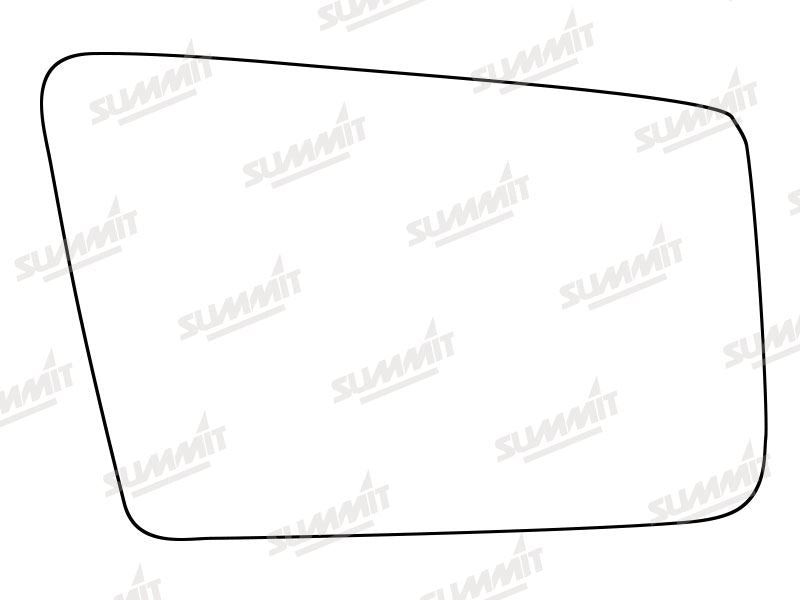 Summit Stick-On Standard Mirror Glass fits Volvo 340 360 RHS Summit - Bars 4 Cars