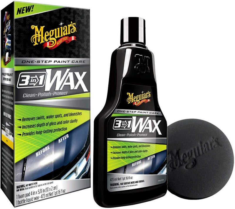 2x Meguiar's G191016EU 3-in-1 Wax Clean Polish Protect 473ml Meguiar's - Bars 4 Cars
