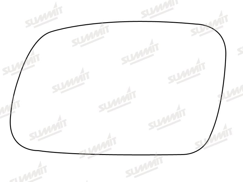 Summit Stick-On Standard Mirror Glass fits Peugeot 307 LHS Summit - Bars 4 Cars