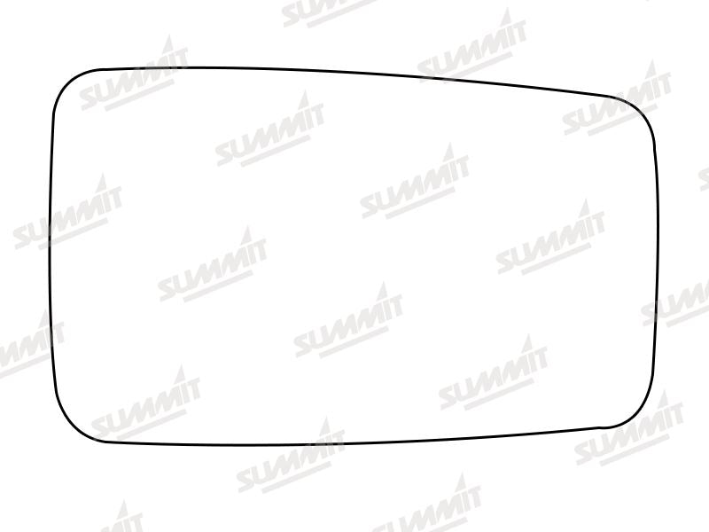 Summit Stick-On Standard Mirror Glass fits Hyundai Pony RHS Summit - Bars 4 Cars