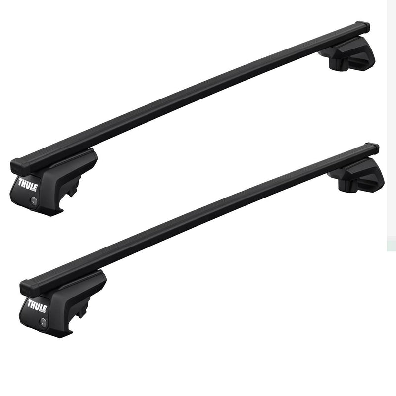 Thule SquareBar Evo Roof Bars Black fits Skoda Yeti 2017- 5 doors with Raised Rails Thule - Bars 4 Cars