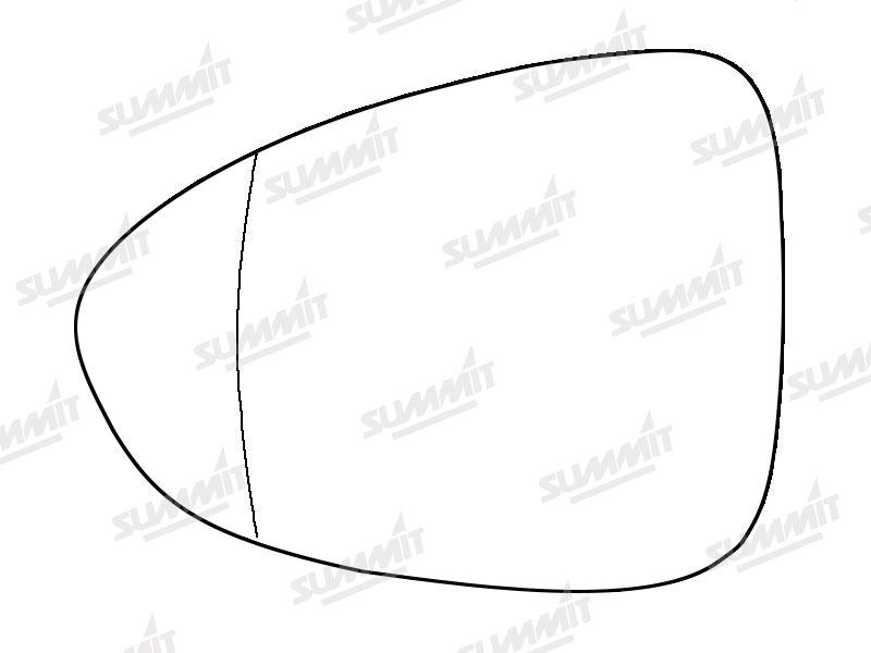 Summit Stick-On Standard Mirror Glass fits Vauxhall Zafira Tourer LHS Summit - Bars 4 Cars
