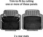 4 PCS Car Mats Rubber & Carpet Black Universal Fit Heavy Duty Non Slip Sakura - Bars 4 Cars