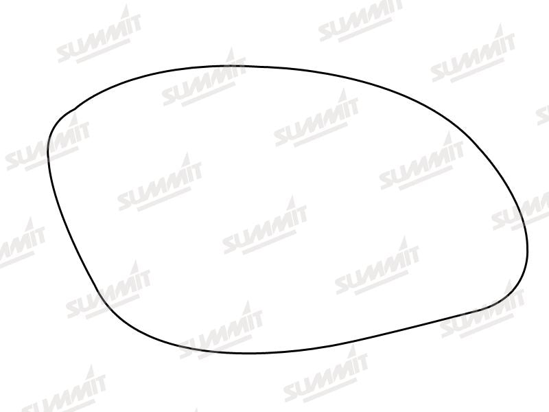 Summit Stick-On Standard Mirror Glass fits Vauxhall Vectra 99 to 02 RHS Summit - Bars 4 Cars