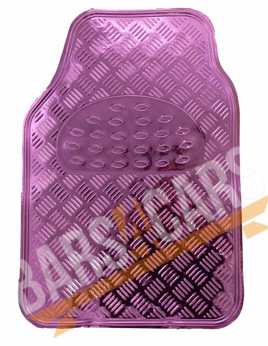 Universal Pink Metallic Streetwize Checker RubberGirls Car Floor Mats Set SWTP6 Streetwize - Bars 4 Cars