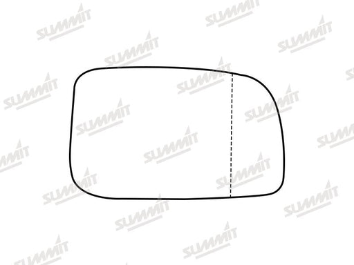Summit Stick-On Standard Mirror Glass fits Daihatsu Sirion 07 to 14 RHS Summit - Bars 4 Cars