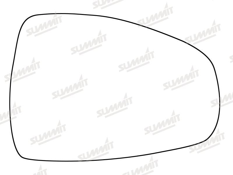 Summit Stick-On Aspheric Mirror Glass fits Audi A6 12 on RHS Summit - Bars 4 Cars