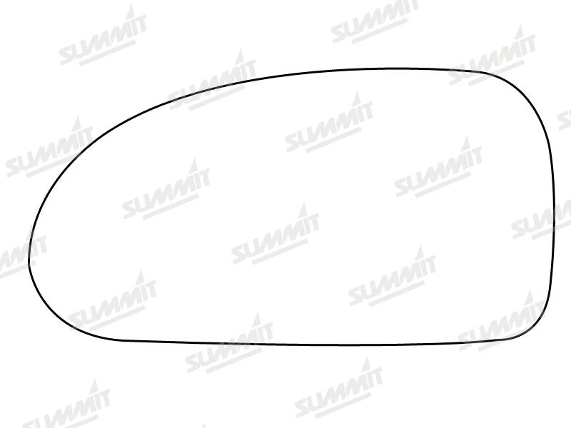 Summit Stick-On Standard Mirror Glass fits Hyundai Coupe LHS Summit - Bars 4 Cars