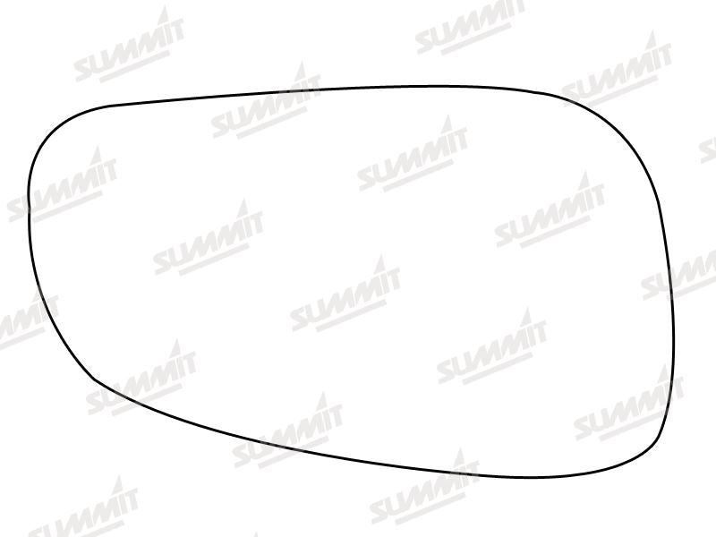 Summit Stick-On Aspheric Mirror Glass fits Volvo S60 V70 00 on RHS Summit - Bars 4 Cars