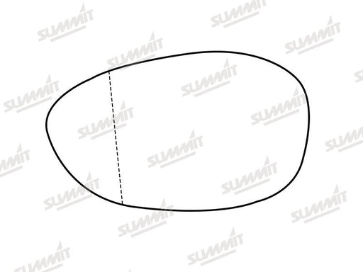 Summit Stick-On Standard Mirror Glass fits Alfa Romeo Brera, 4C & 8C Spider LHS Summit - Bars 4 Cars