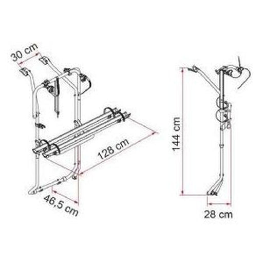 Fiamma Carry-Bike Vw T5 D / T6 D - Deep Black 02096-79A Fiamma - Bars 4 Cars