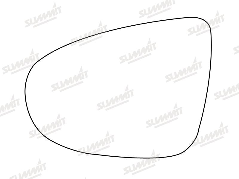 Summit Stick-On Aspheric Mirror Glass fits VW Golf 6 LHS Summit - Bars 4 Cars