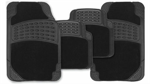 Heavy Duty Rubber & Carpet Floor Mats Set Universal Fit UKB4C - Bars 4 Cars