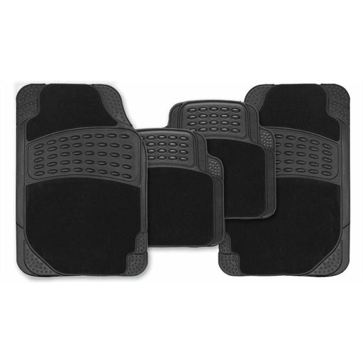Heavy Duty Rubber & Carpet Floor Mats Set Universal Fit UKB4C - Bars 4 Cars