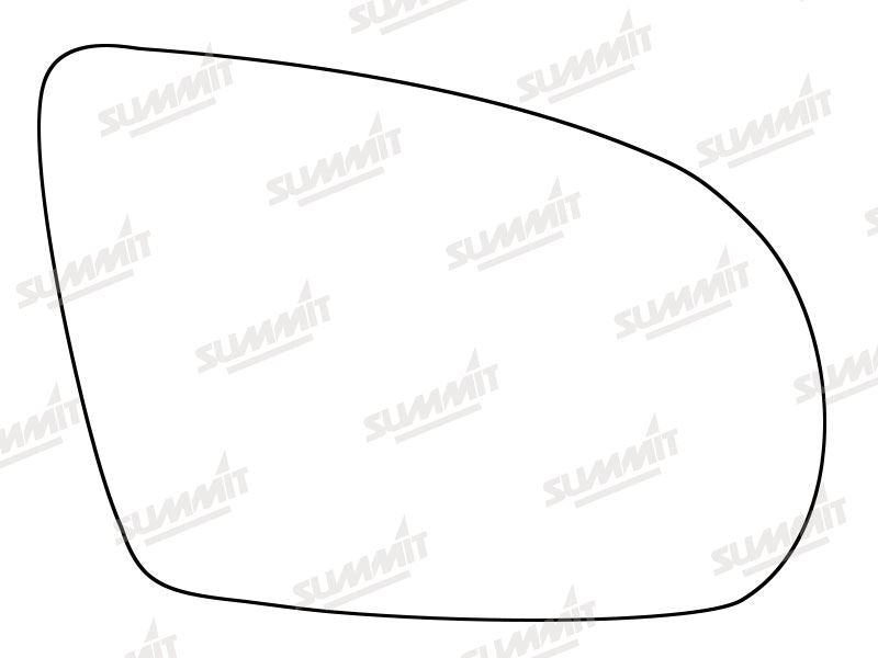 Summit Stick-On Standard Mirror Glass fits Audi A8 11 to 14 RHS Summit - Bars 4 Cars