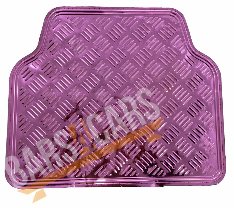 Universal Pink Metallic Streetwize Checker RubberGirls Car Floor Mats Set SWTP6 Streetwize - Bars 4 Cars