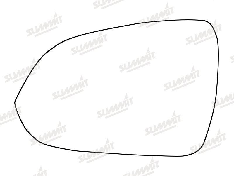 Summit Stick-On Standard Mirror Glass fits Kia Rio 17 on LHS Summit - Bars 4 Cars