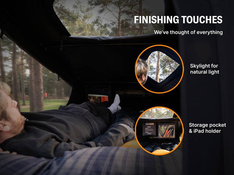 TentBox GO 2 Persone Lightweight Roof Tent 4 Season TENTBOX - Bars 4 Cars